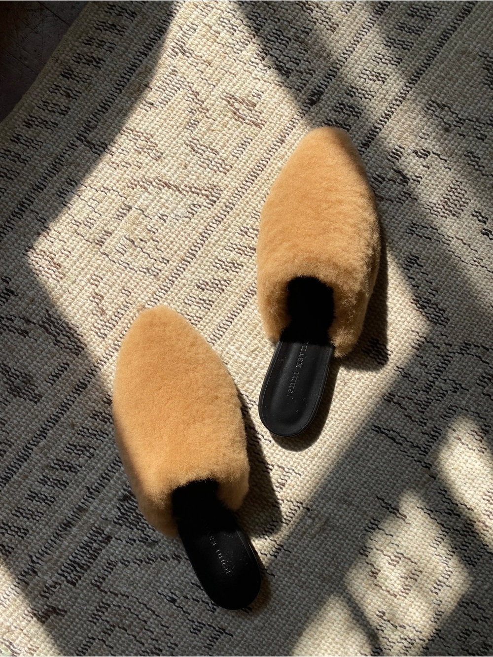 Jenni Kayne Shearling Slip-On Mule Sandals Size EU 37 / US 7